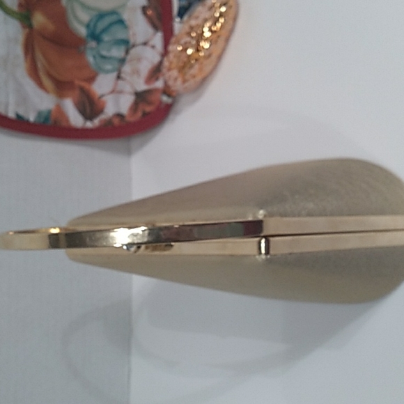 HANDBAG SHOULDER BAG SATIN WITH GOLD TONE HARDWARE - Picture 13 of 13